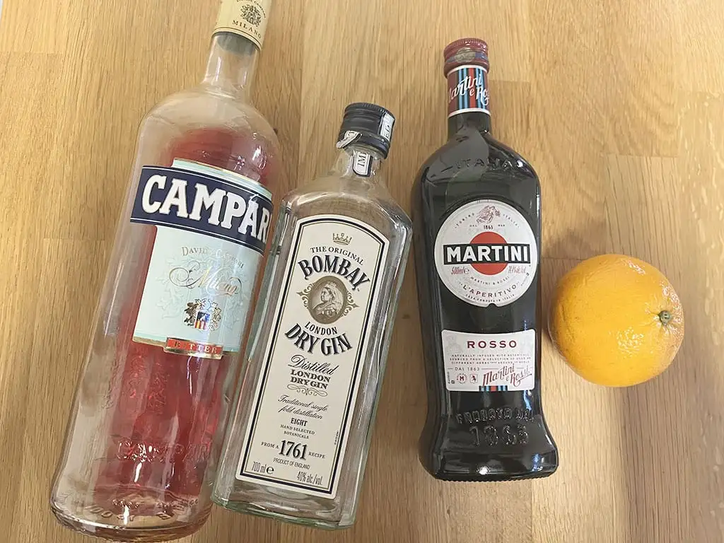 Negroni ingrediënten
