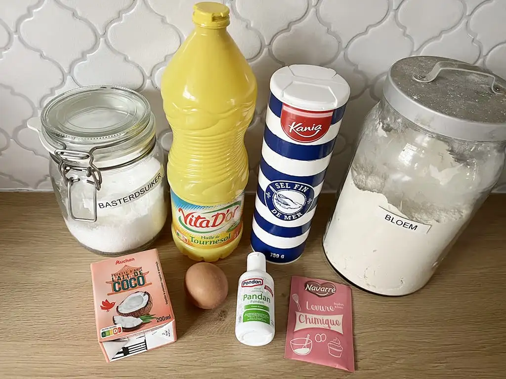 Pandan muffins ingrediënten