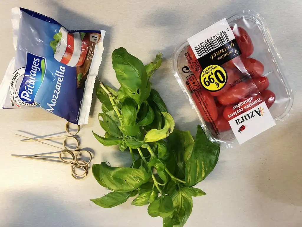 Caprese spiesjes ingrediënten