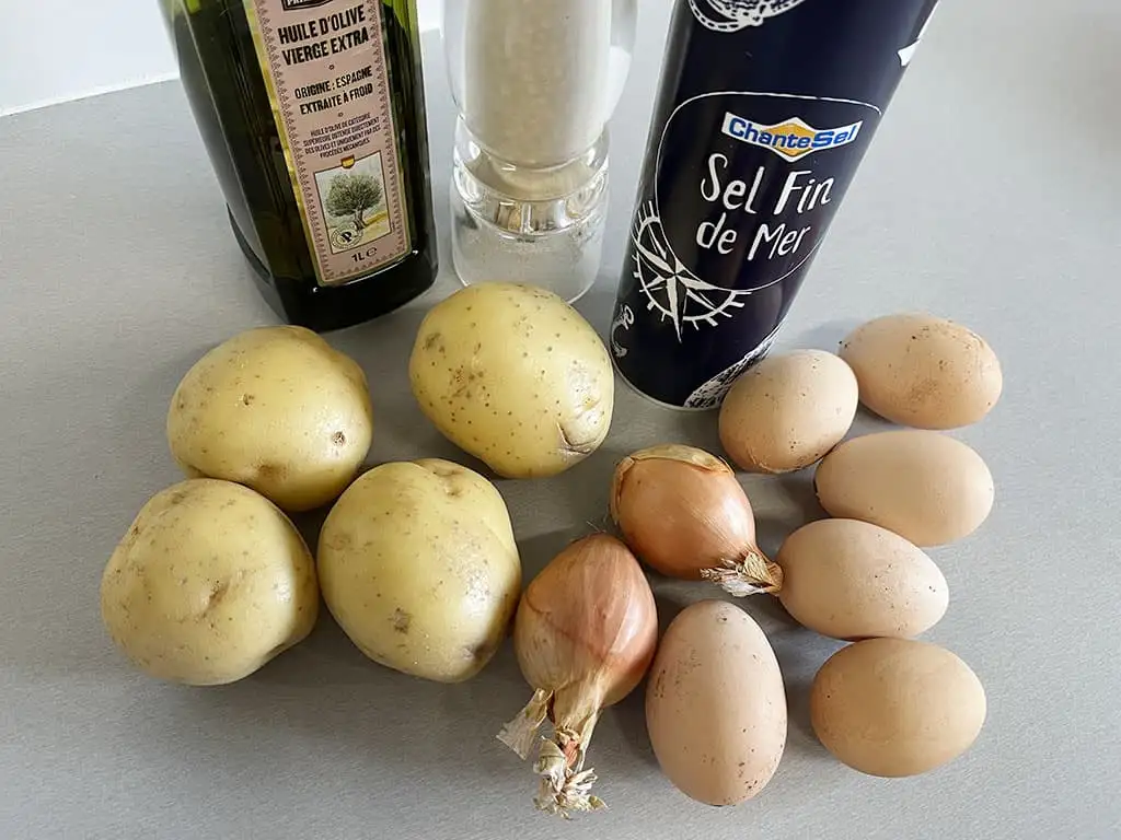 Tortilla de patatas - Spaanse tortilla ingrediënten