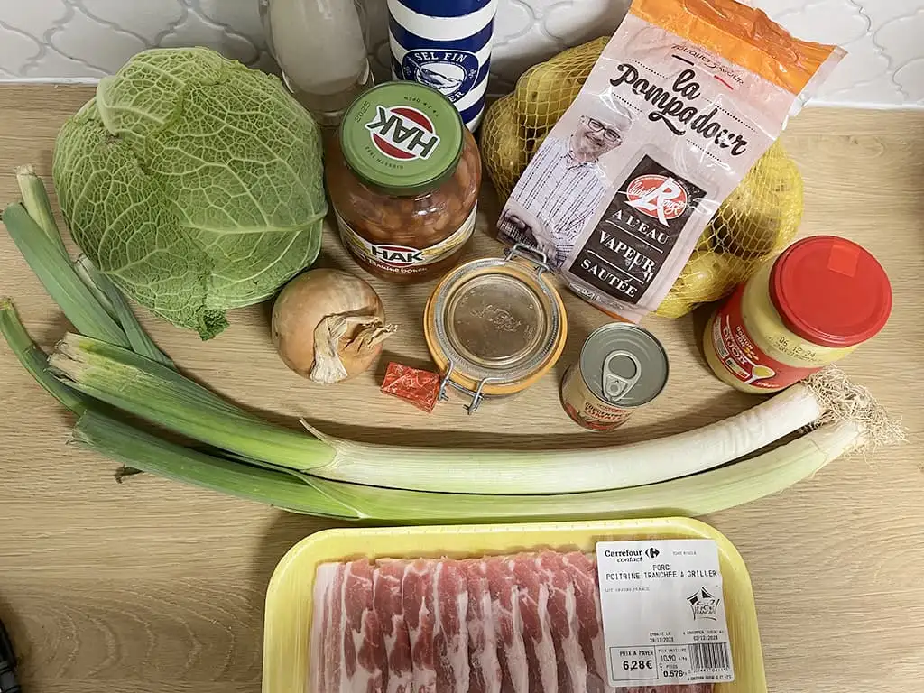 Bruine bonenschotel ingrediënten