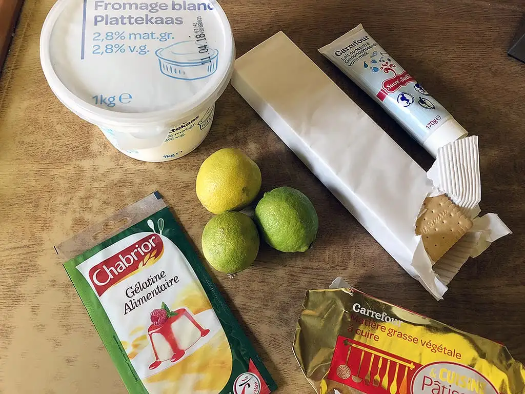 Limoen kwarktaart ingrediënten