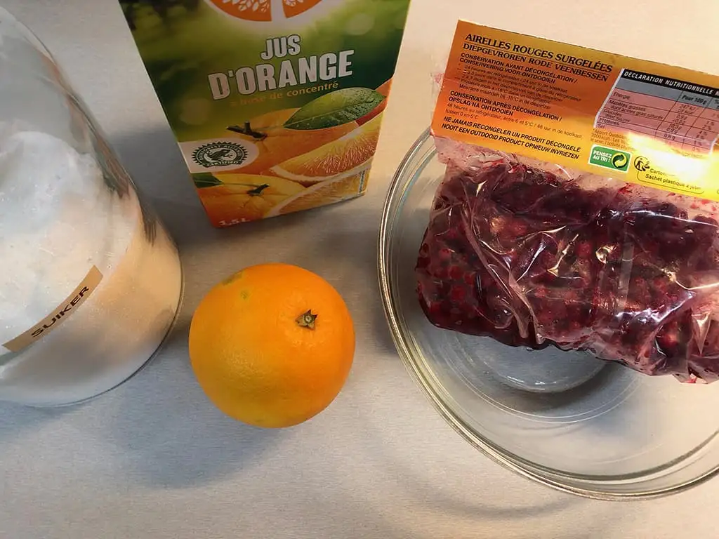 Zelf cranberrysaus maken ingrediënten