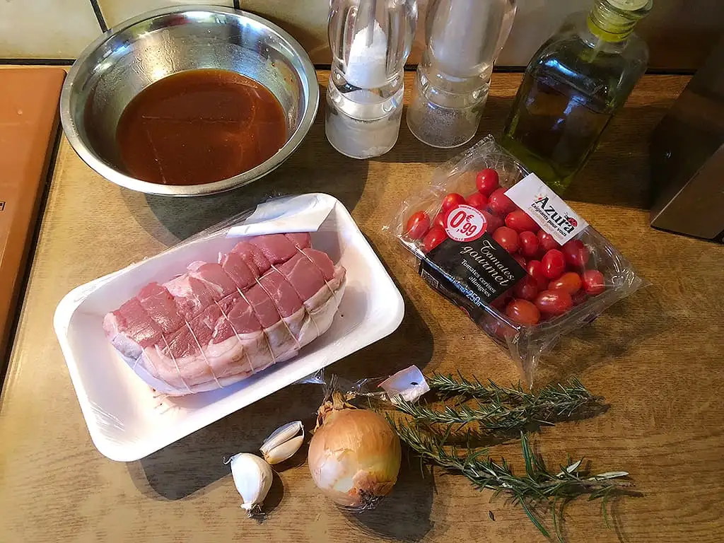 Kalfsrollade met tomaatjes en rozemarijn ingrediënten