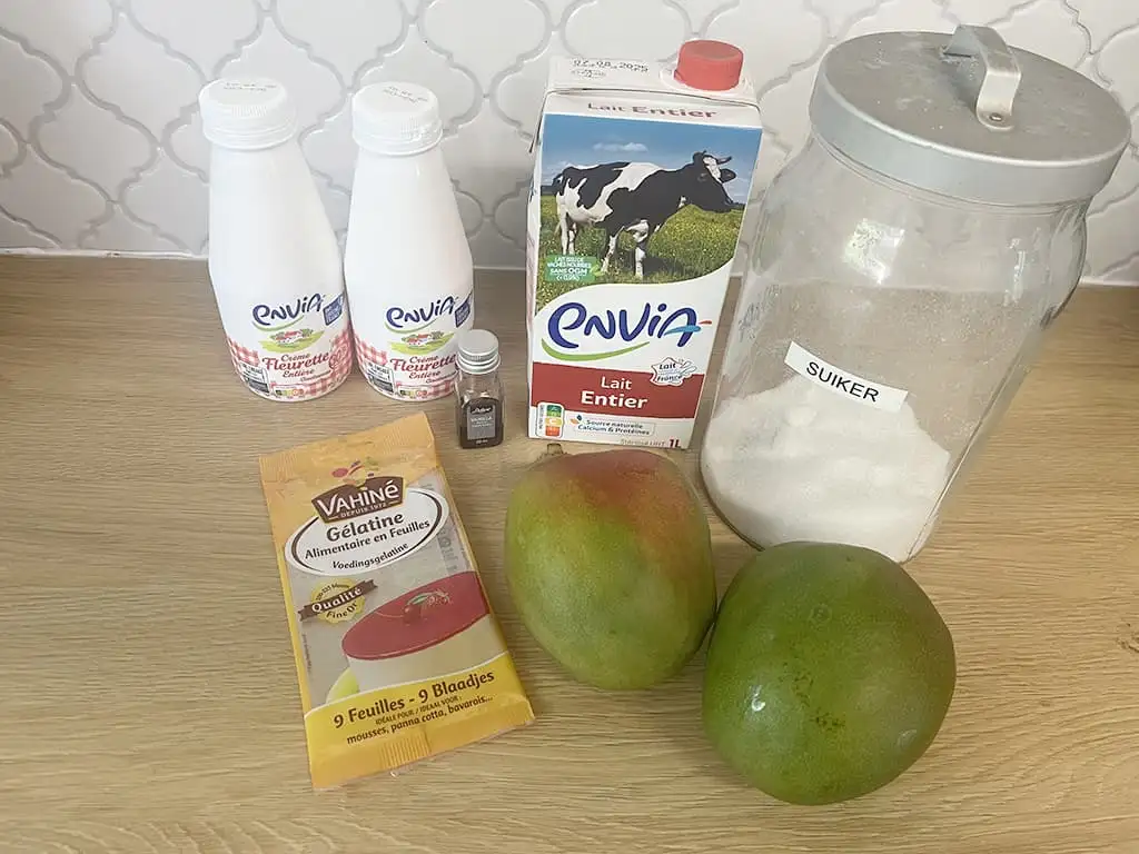Mango panna cotta ingrediënten