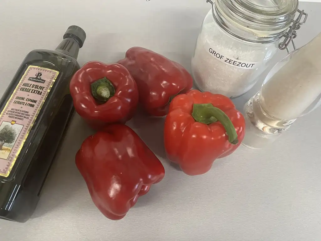 Geroosterde paprika zelf maken ingrediënten