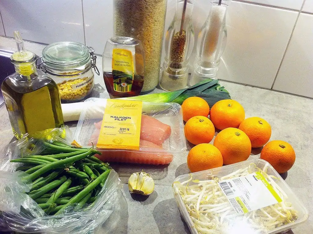 Gegrilde kalkoenfilet met bloedsinaasappel dressing ingrediënten