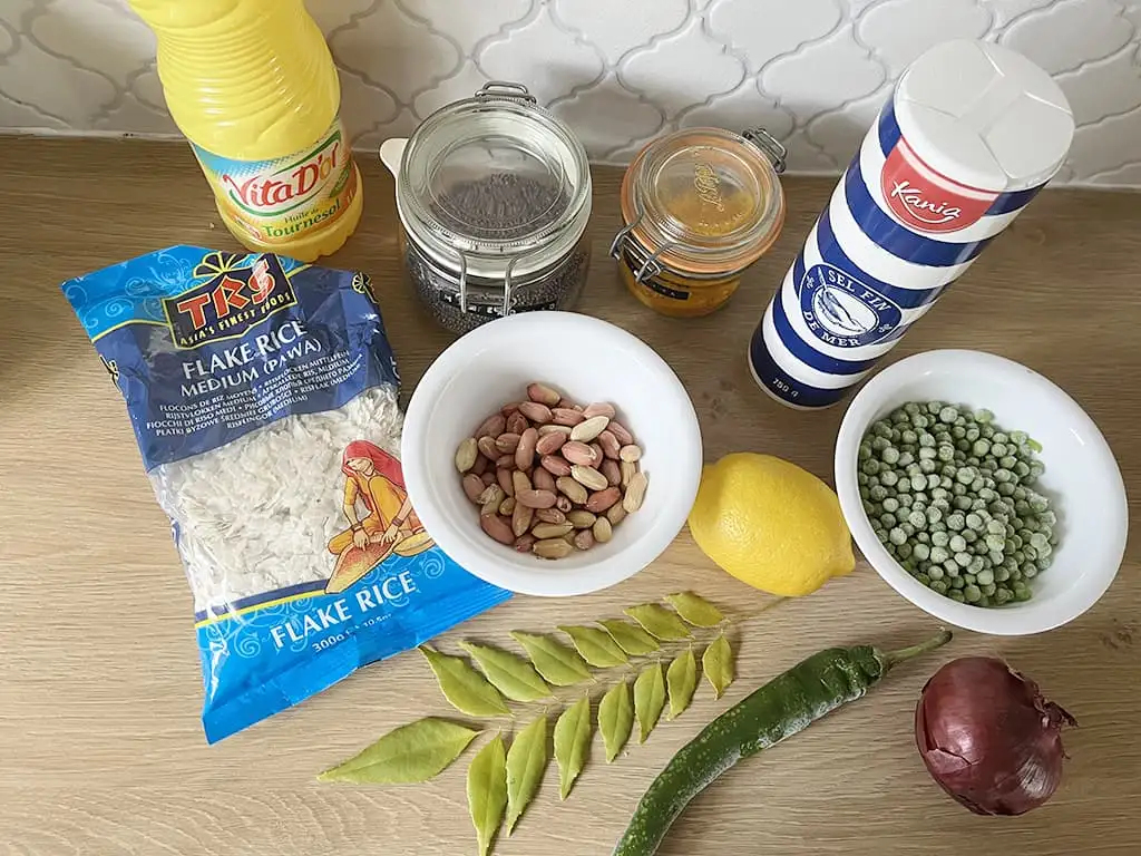 Kanda poha ingrediënten
