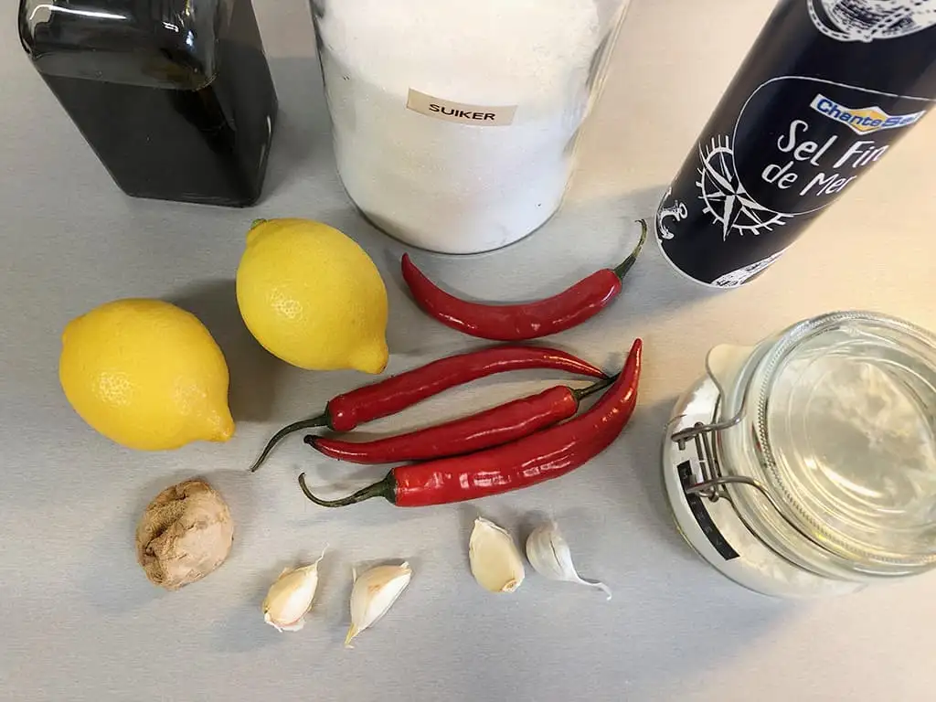 Zoete chilisaus ingrediënten