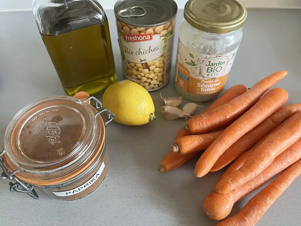 Wortel hummus ingrediënten