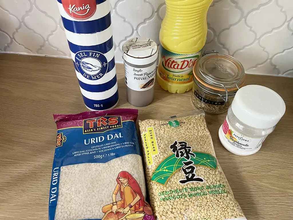 Zelf papadums maken ingrediënten