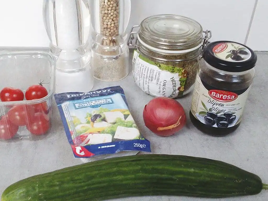 Griekse salade ingrediënten