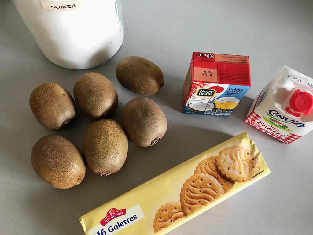 Romig kiwi toetje ingrediënten