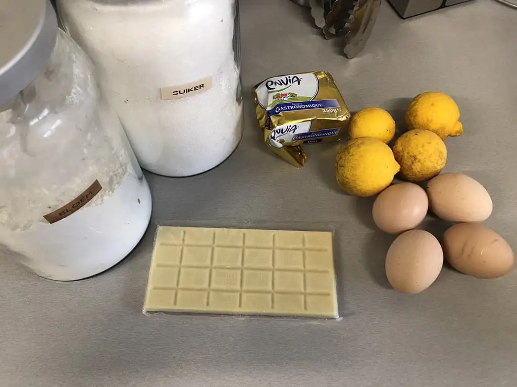 Witte chocolade en yuzu lava cake ingrediënten