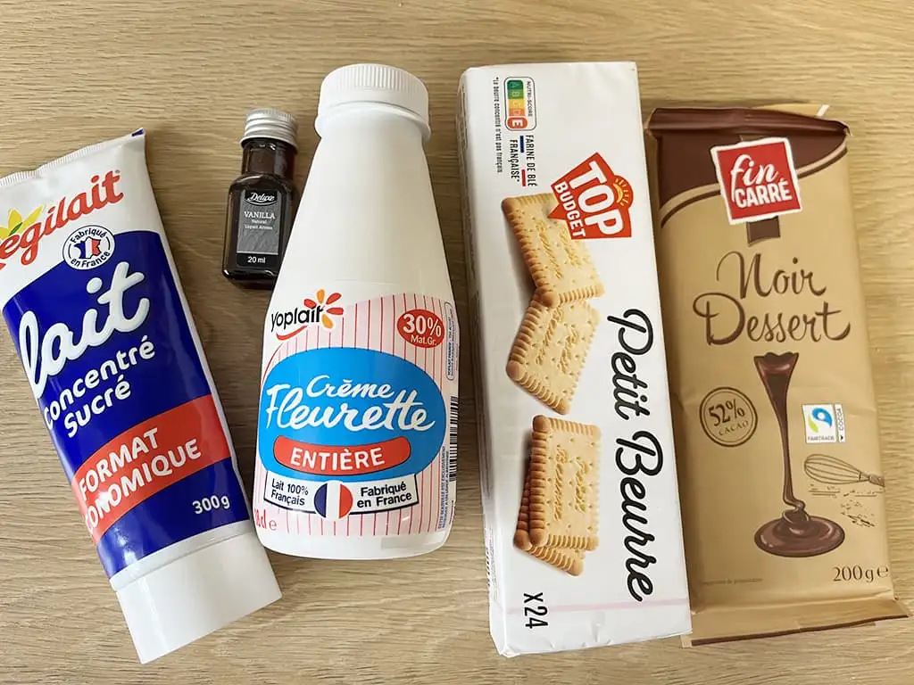 Serradura - zaagselpudding ingrediënten