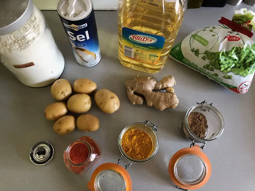 Airfryer samosa's ingrediënten