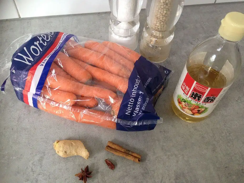 Wortel chutney ingrediënten