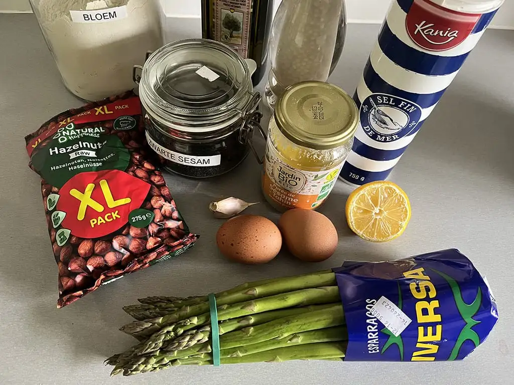 Gepaneerde asperges ingrediënten