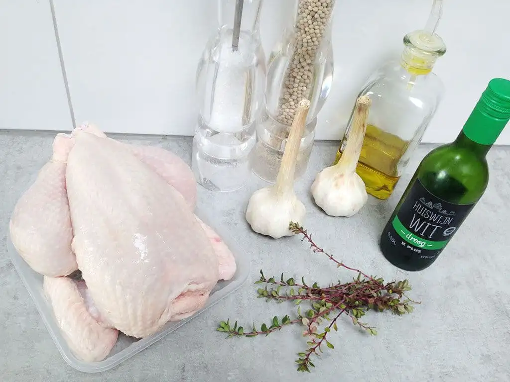 Kip met 40 tenen knoflook ingrediënten