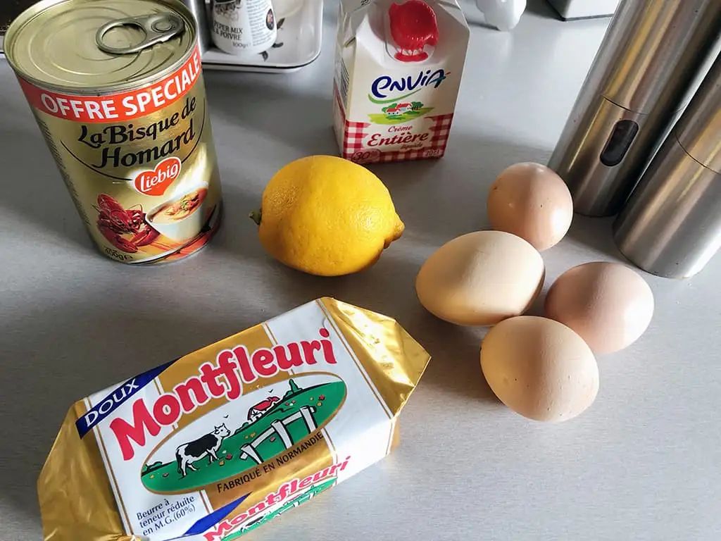 Romige kreeftensaus ingrediënten