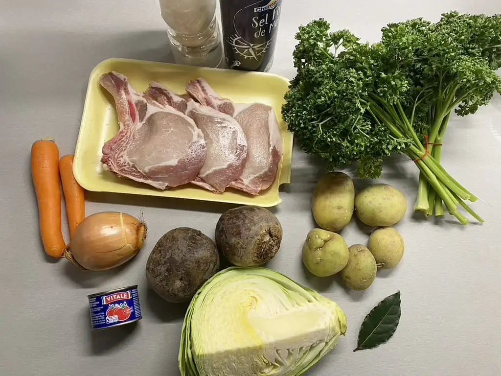 Borscht (rode bietensoep) ingrediënten