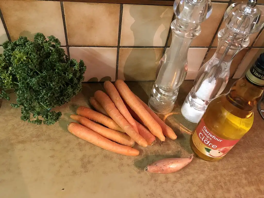 Wortelsalade ingrediënten