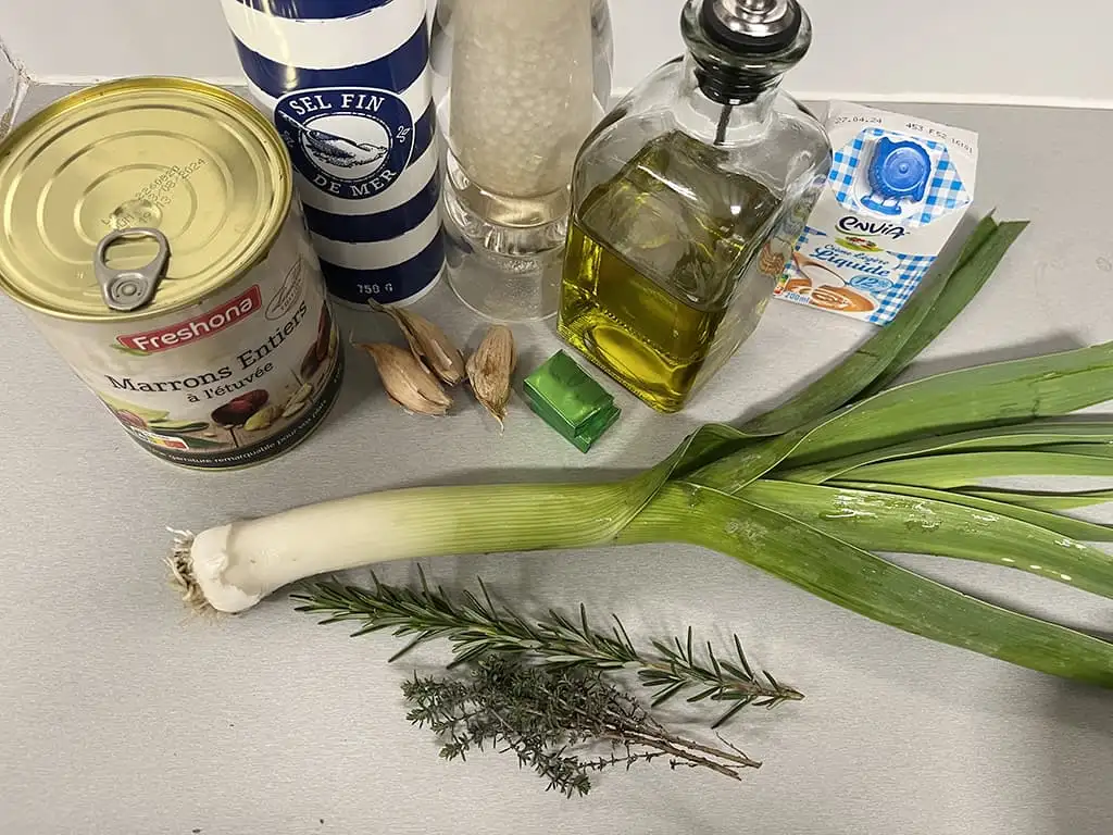 Kastanjesoep ingrediënten