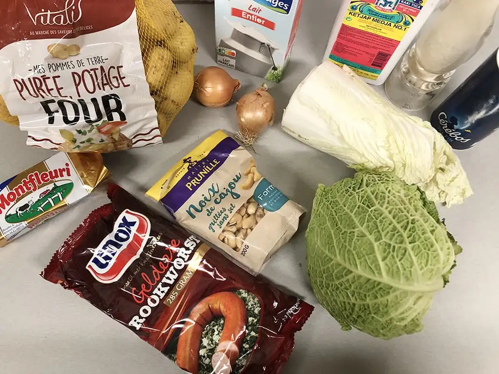 Groene kool stamppot ingrediënten