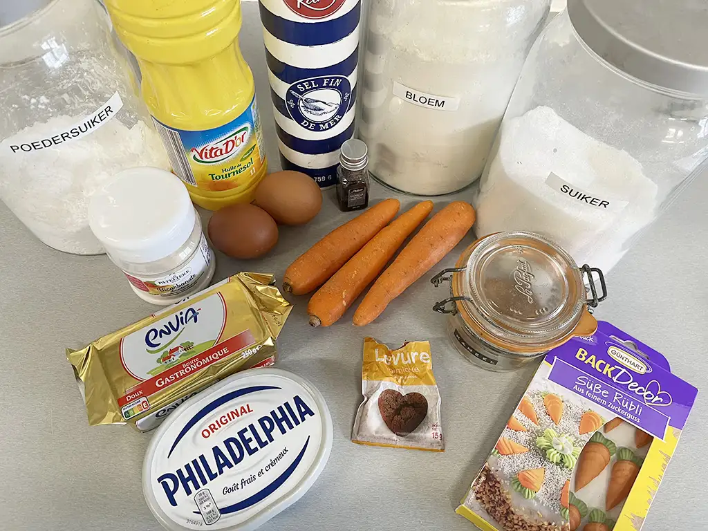 Mini carrot cakejes ingrediënten
