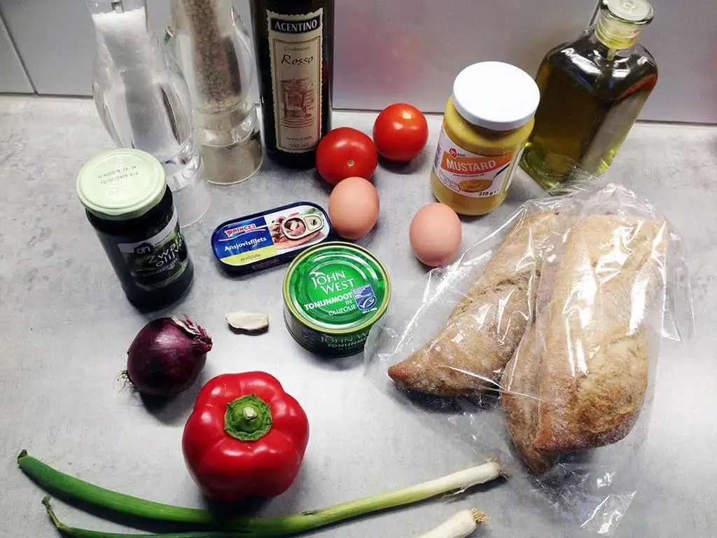 Pan bagnat ingrediënten