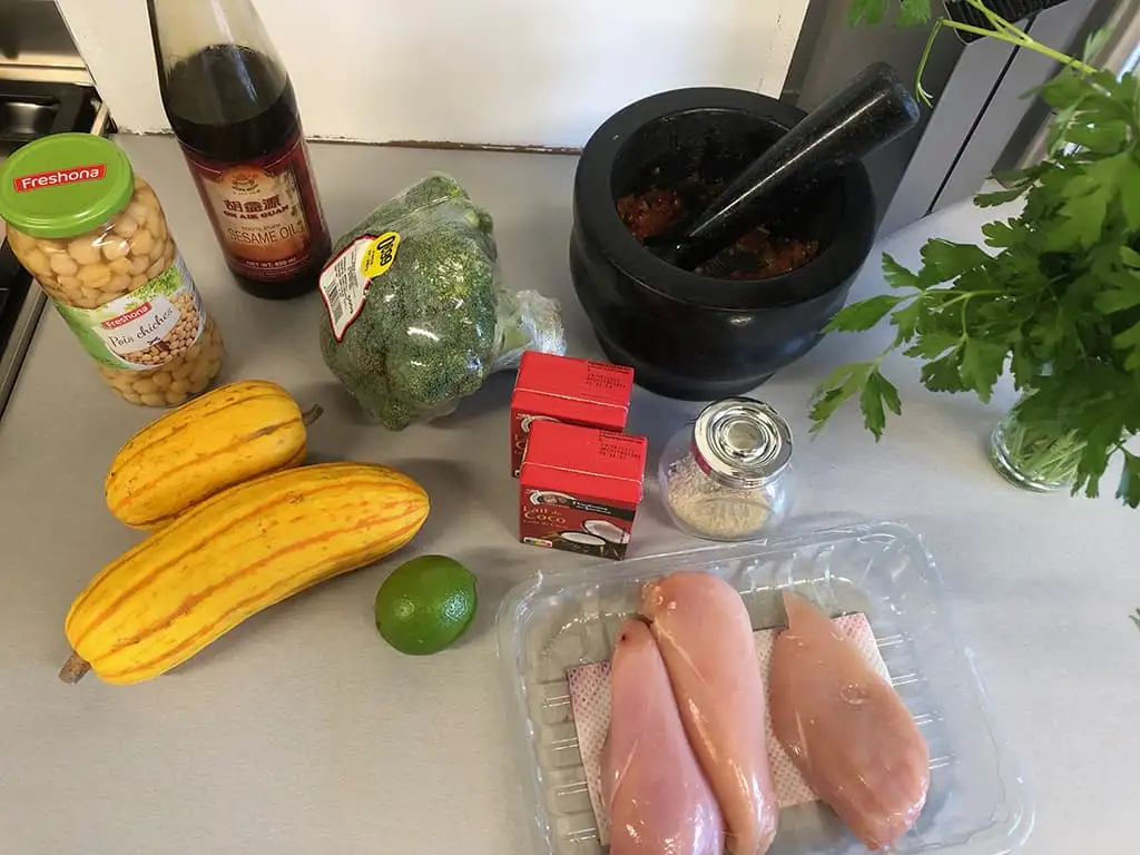 Curry van delicata pompoen ingrediënten