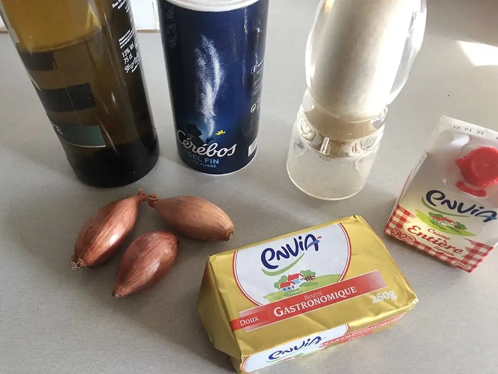 Zelf beurre blanc maken ingrediënten