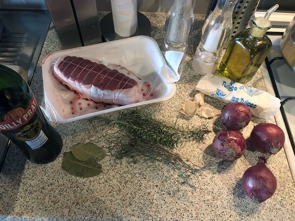 Rosbief met gekarameliseerde ui ingrediënten