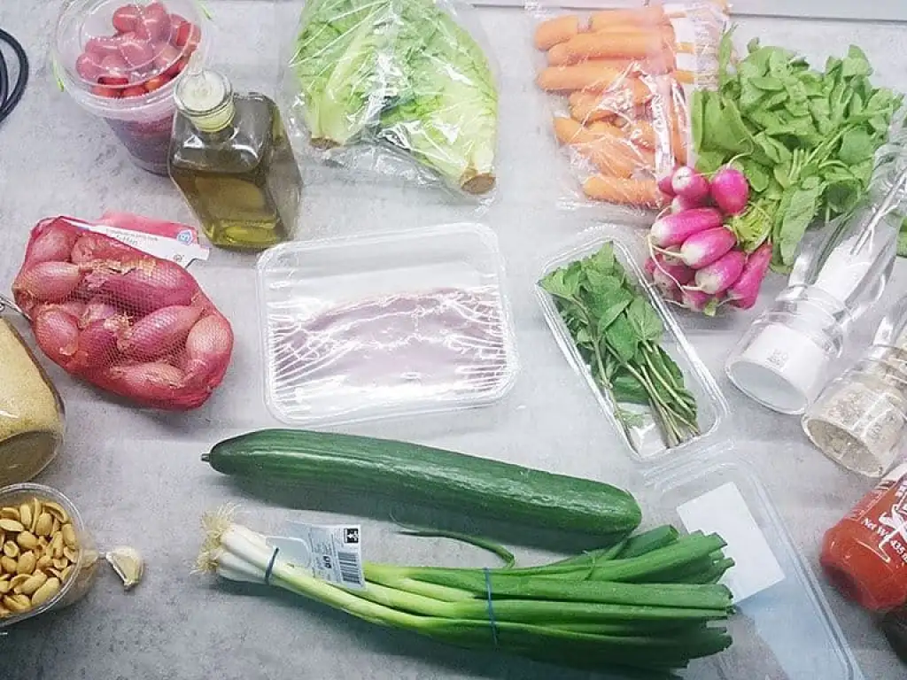 Pittige biefstuksalade ingrediënten