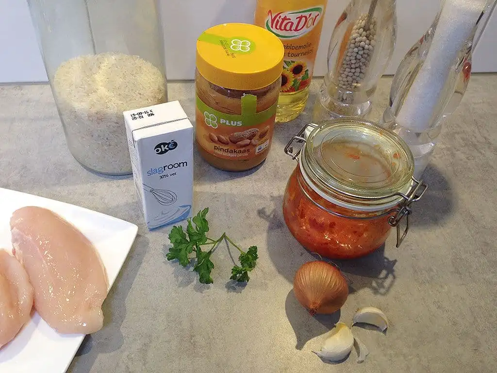 Makkelijke pittige kip ingrediënten