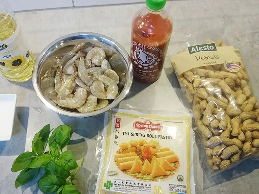 Pikante garnalen in een knapperig jasje ingrediënten