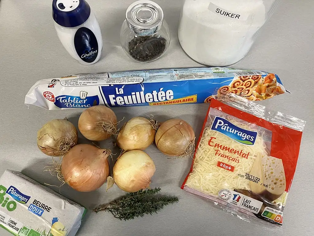 Uientaart ingrediënten