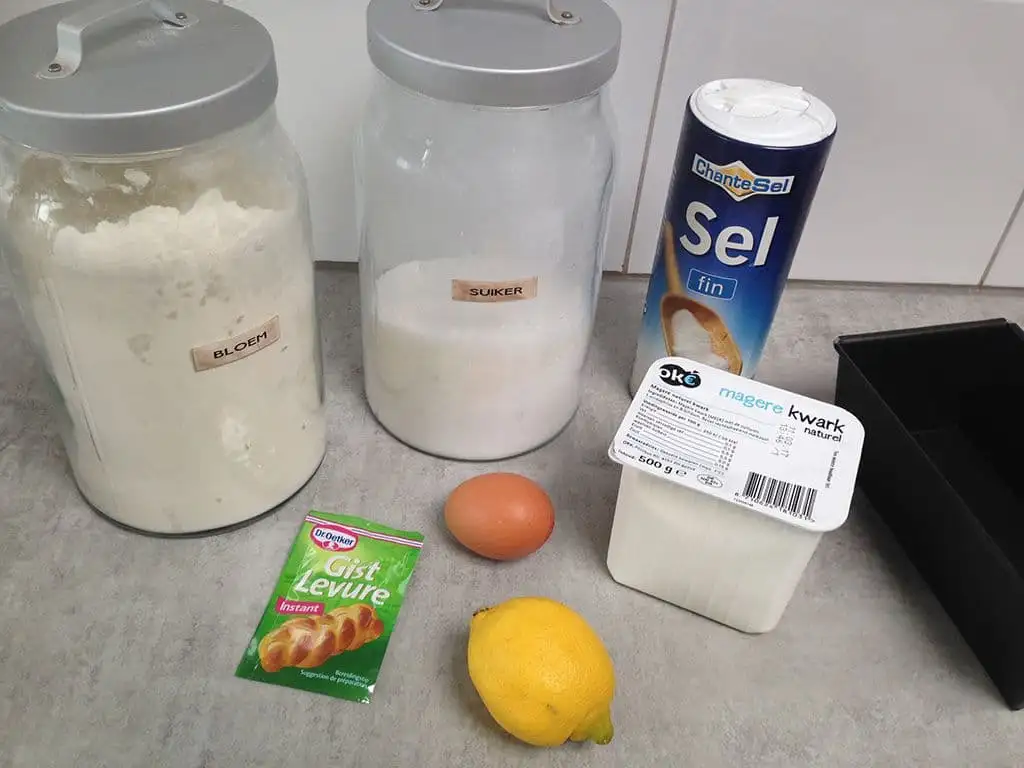 Kwarkbrood met citroen ingrediënten