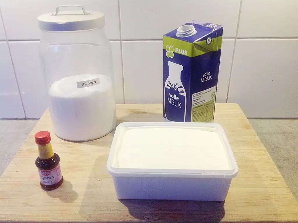 Vanille milkshake ingrediënten