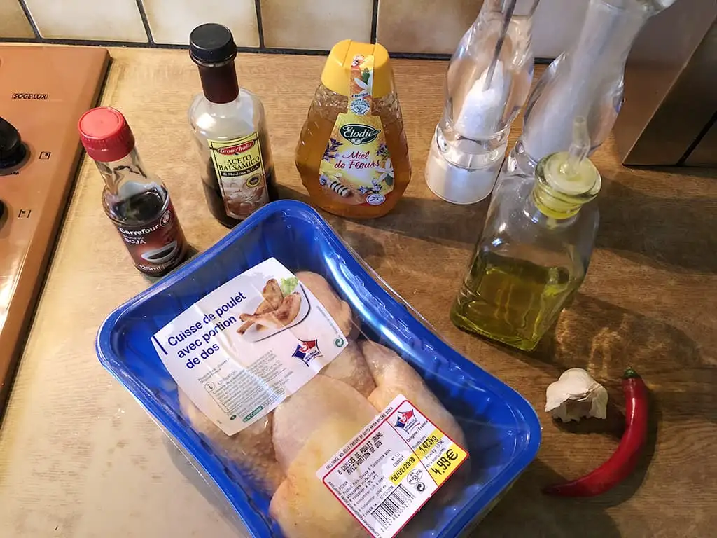 Balsamico-honing kip ingrediënten