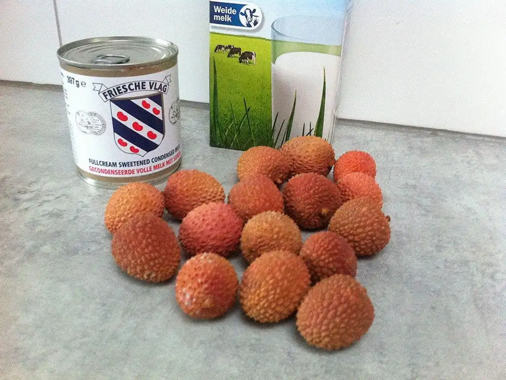 Lychee-ijs ingrediënten