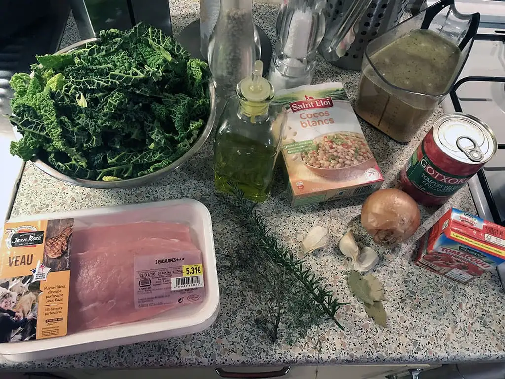 Witte bonen stoofpot met kalfsvlees ingrediënten