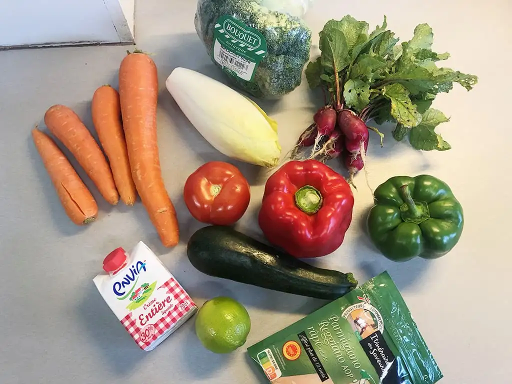 Crudité ingrediënten