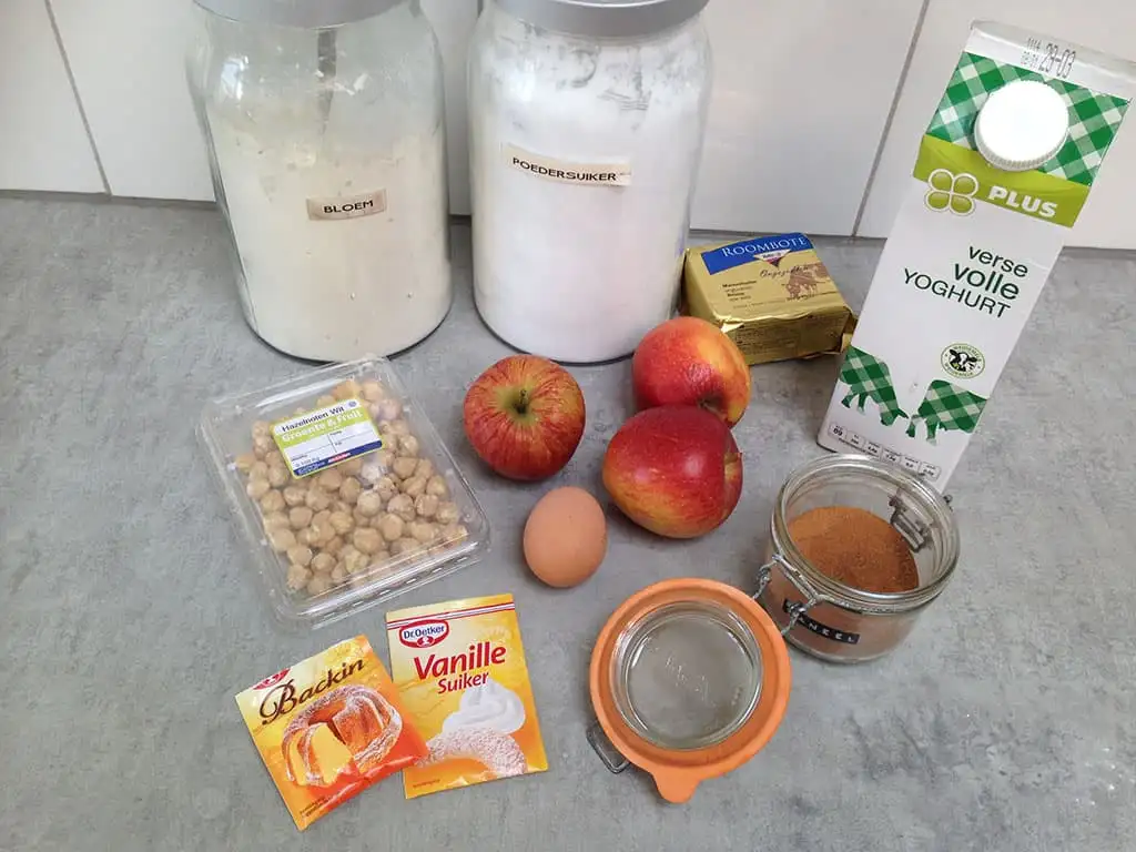 Turkse appelkoekjes - Kurabiye elmali ingrediënten