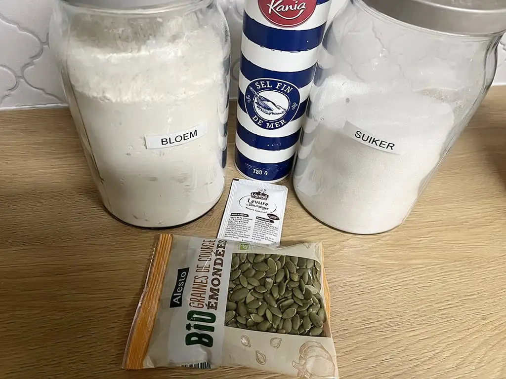 Brood zonder kneden ingrediënten