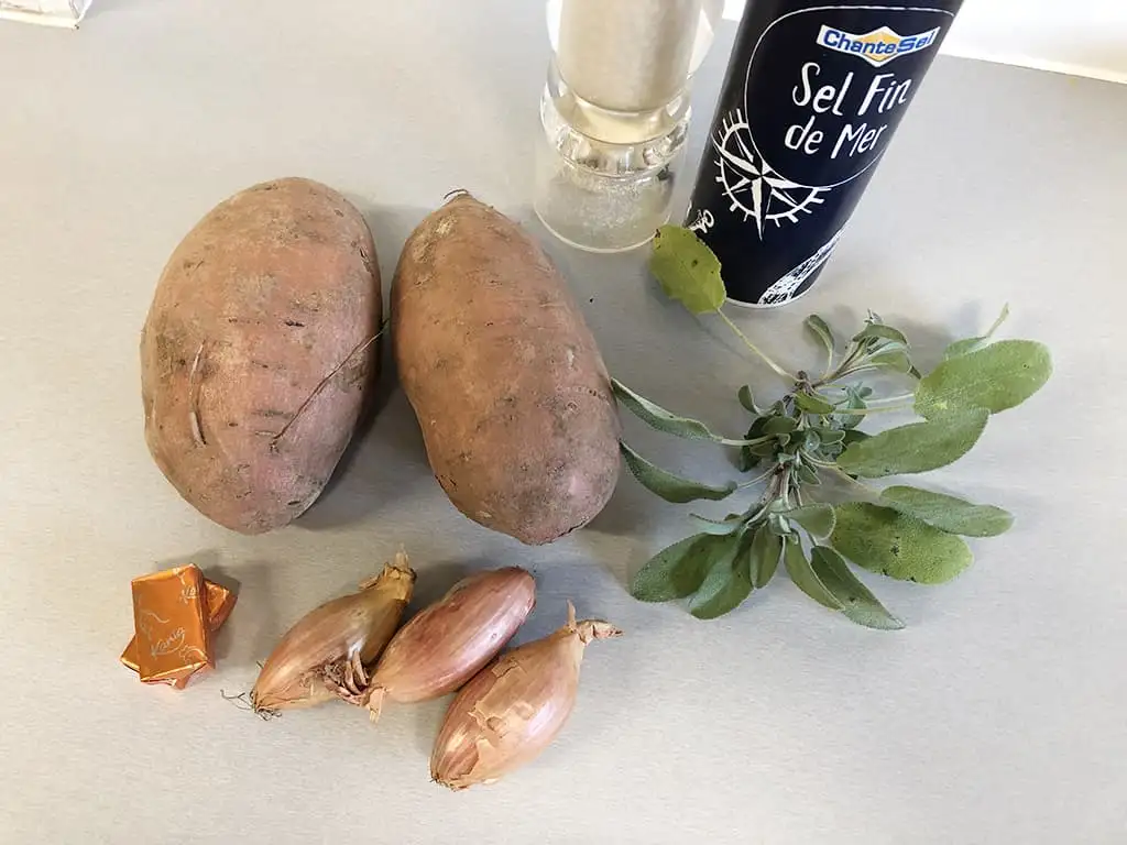 Zoete aardappelpuree ingrediënten