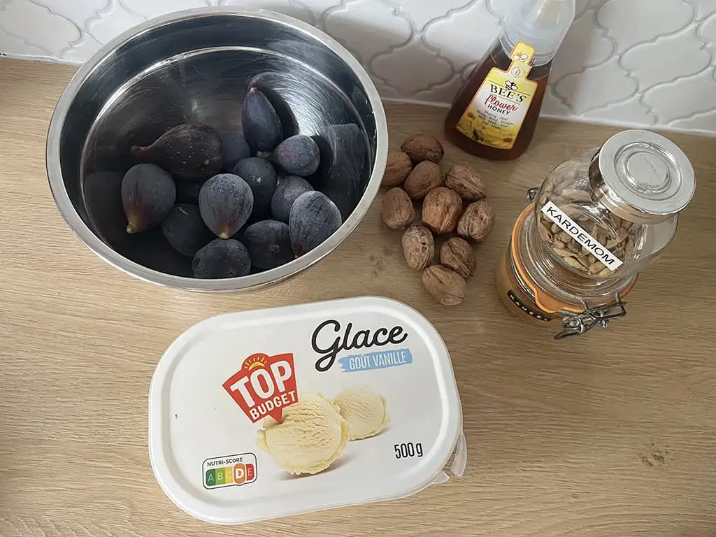 Geroosterde vijgen met honing ingrediënten