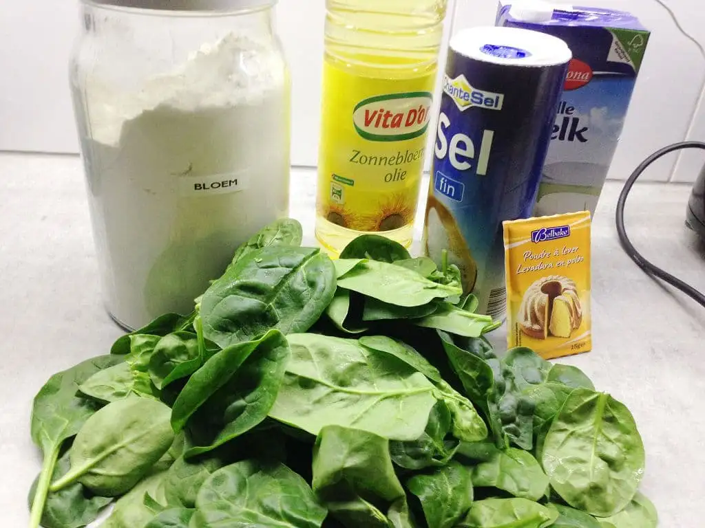 Spinazietortilla's ingrediënten