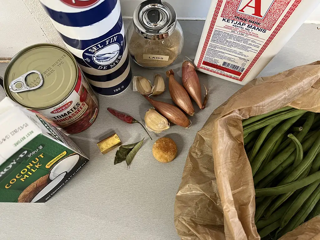 Sajoer tumis boontjes ingrediënten