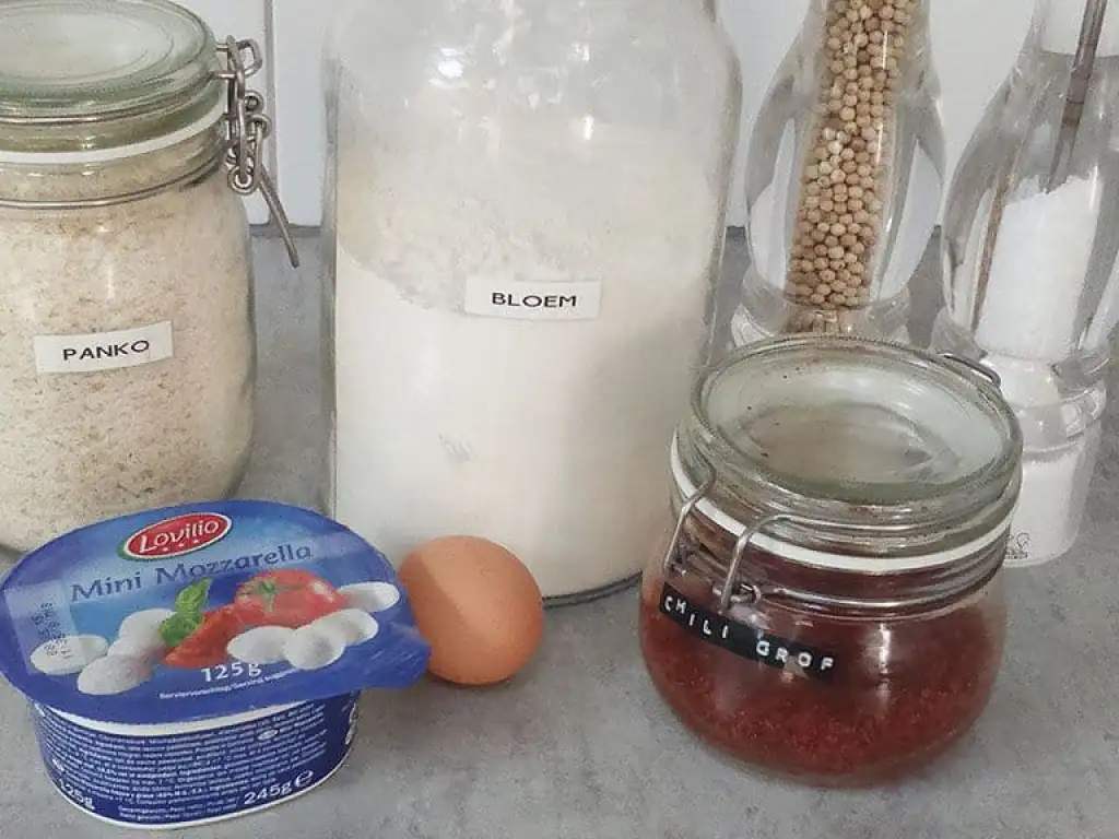 Gefrituurde mini mozzarella balletjes ingrediënten